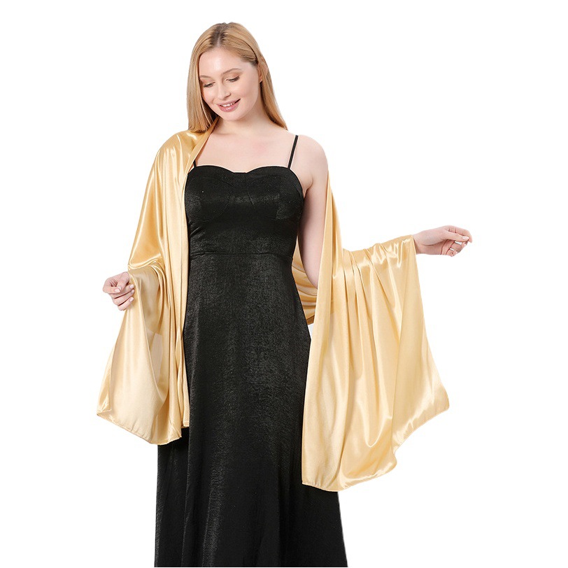 Cross-border Good Goods New European and American Shawl Evening Dress Party Bride Bridesmaid Dress Women's Dual-use Shawl Scarf