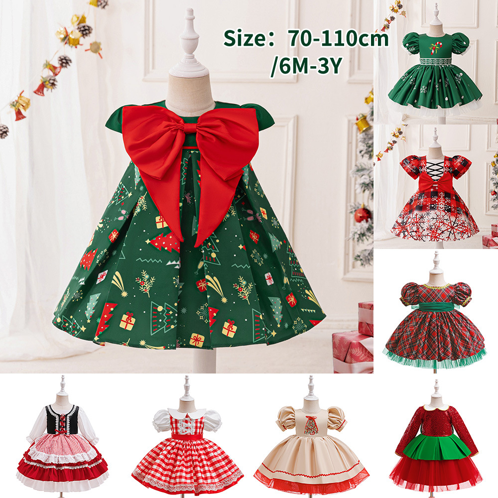 Vestido de niña Santa nevera vestido vestido de niños vestido de princesa de dibujos animados vestido de navidad cos show