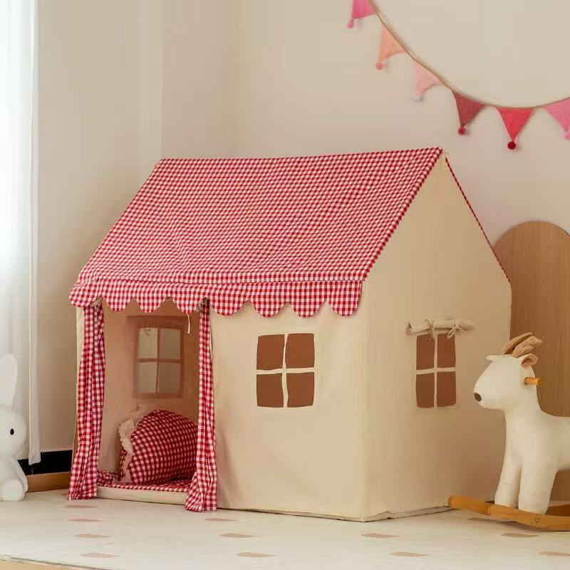 子供用テント室内北欧格子遊戯屋家庭用幼稚園の親子部屋男の子と女の子の小さい家のおもちゃ屋