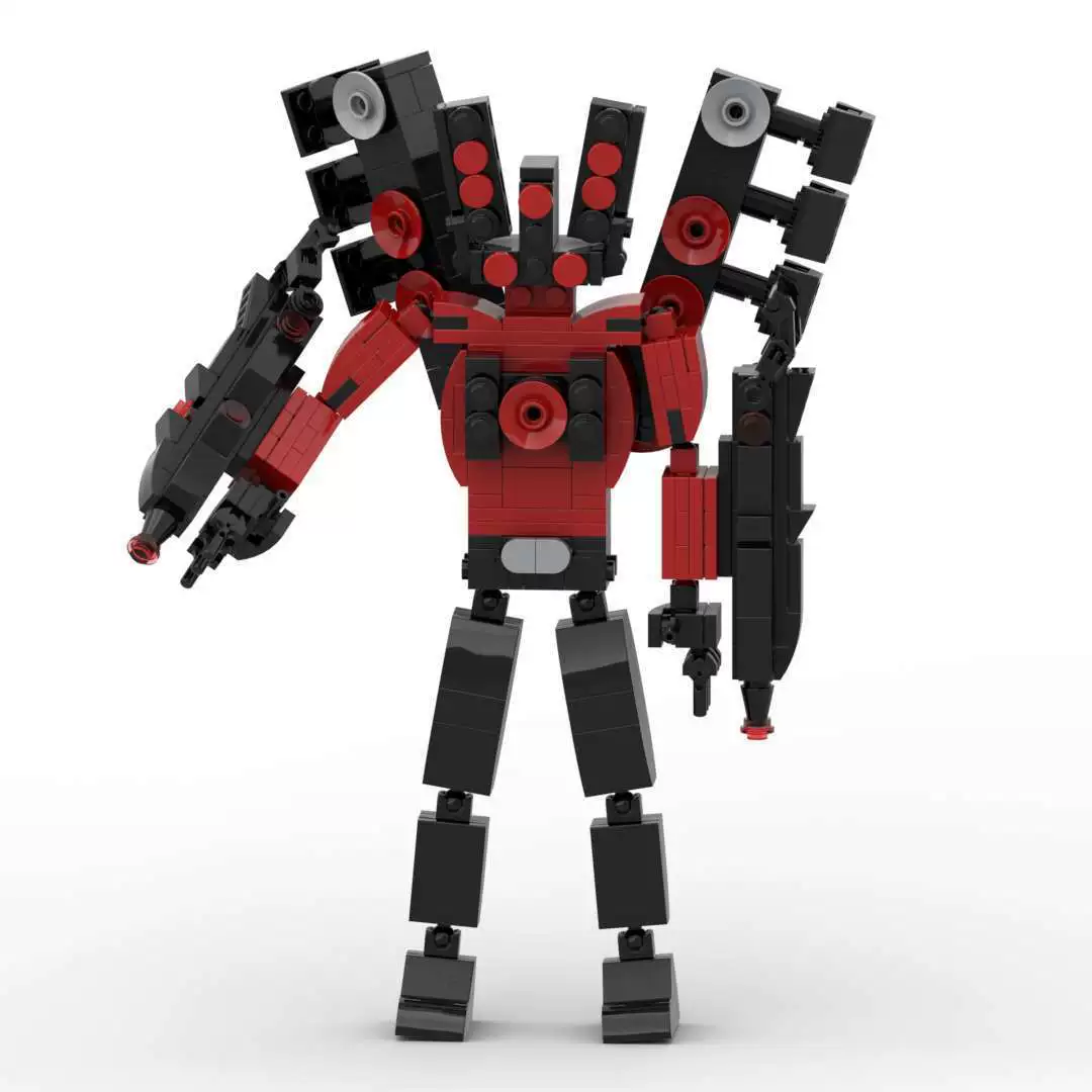 [New Product] Скибиди туалет Ultimate Titan War God Sound Man Armed TV Man Toilet Man Building Blocks