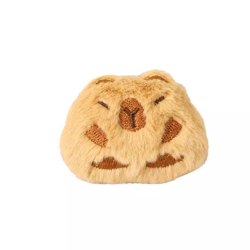 Capibara peluche pequeño colgante bolso muñeca broche muñeca adorable muñeca máquina peluche accesorios bolsas de pluma al por mayor