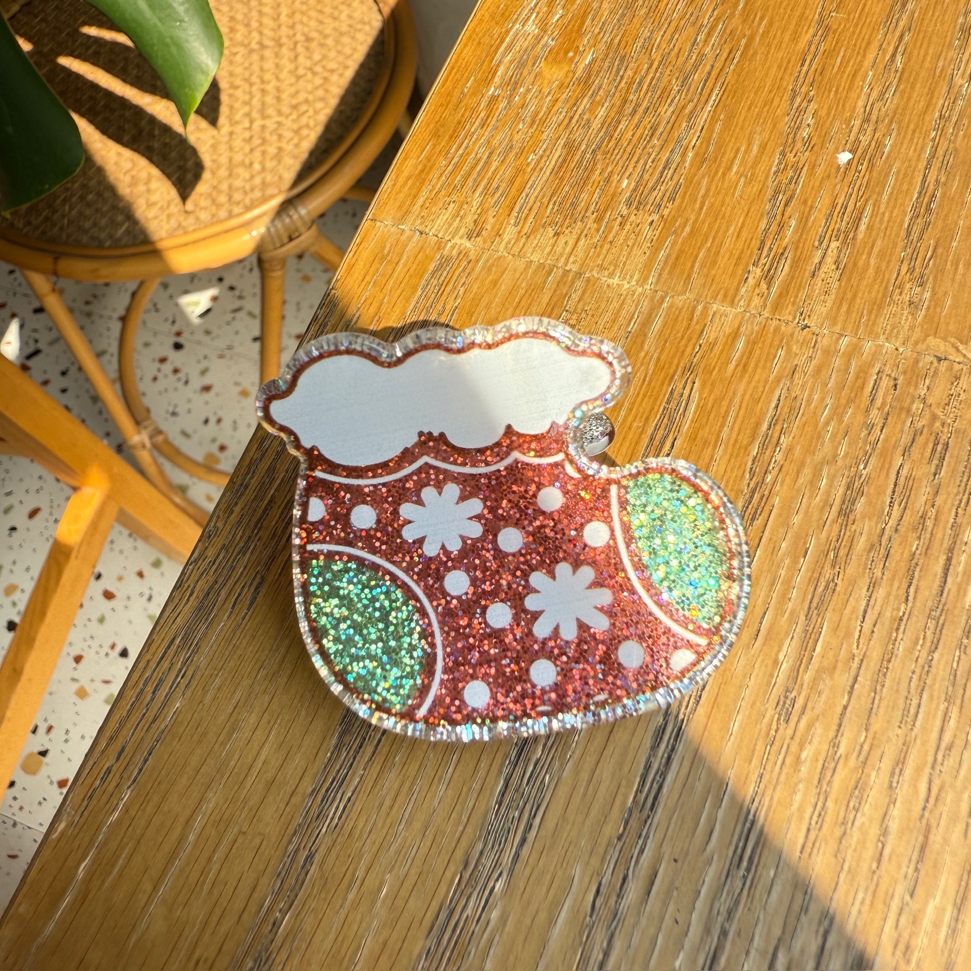 Cute Women's Christmas Tree Santa Claus Christmas Socks Arylic Hair Claws display picture 7