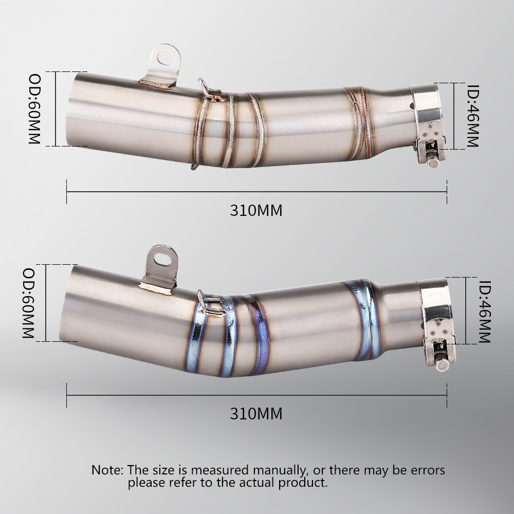 Motorcycle locomotive exhaust pipe modification R6 stainless steel titanium alloy middle section non-destructive installation 1998-2021