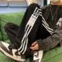 宽松美式直筒条纹休闲裤