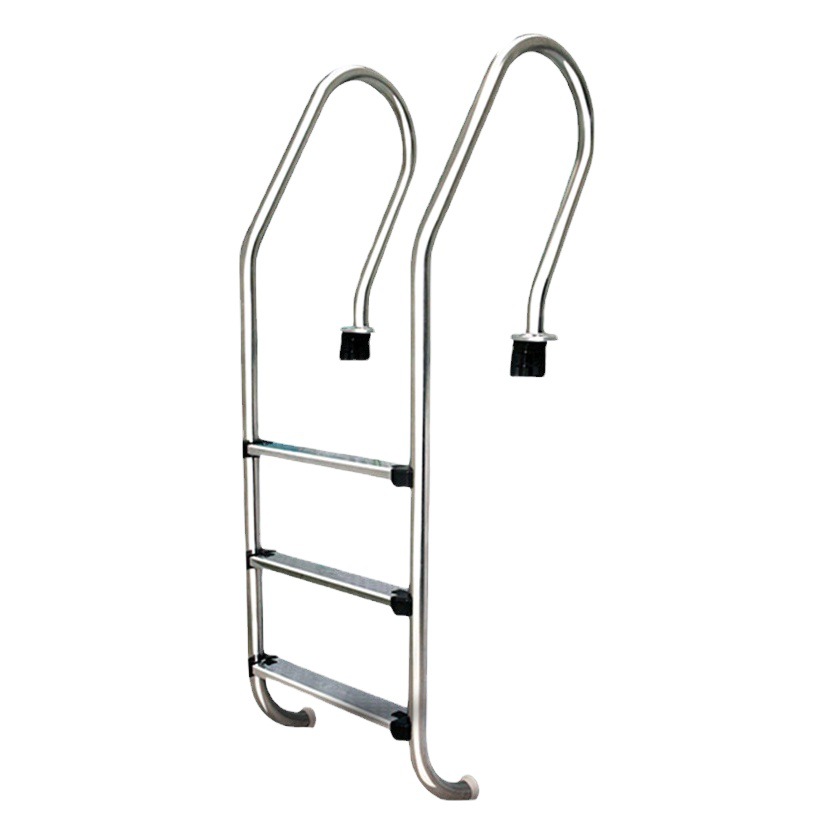Escaleras mecánicas de piscina 304 pasamanos de acero inoxidable escalera de piscinas de agua pasamanos espesación escalera directa fábrica