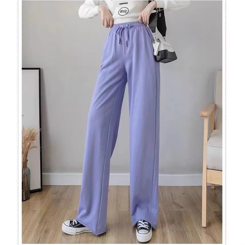 Women's Wide-Leg Pants, Summer Thin Style, 2026 New High-Waisted, Drapey, Floor-Length Casual Straight-Leg Pants