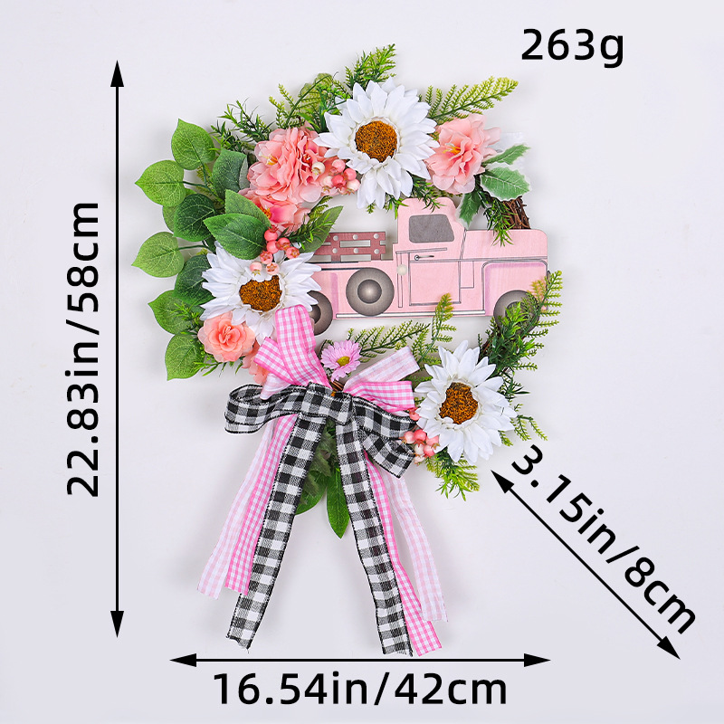 Guirnalda rosa para coche más vendida de Amazon, guirnalda navideña Hong Kong Love, decoración navideña, colgante decorativo para escaparates de centros comerciales