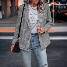 跨境热销女装2025新款小西装气质小香风修身口袋中长款外套女装女