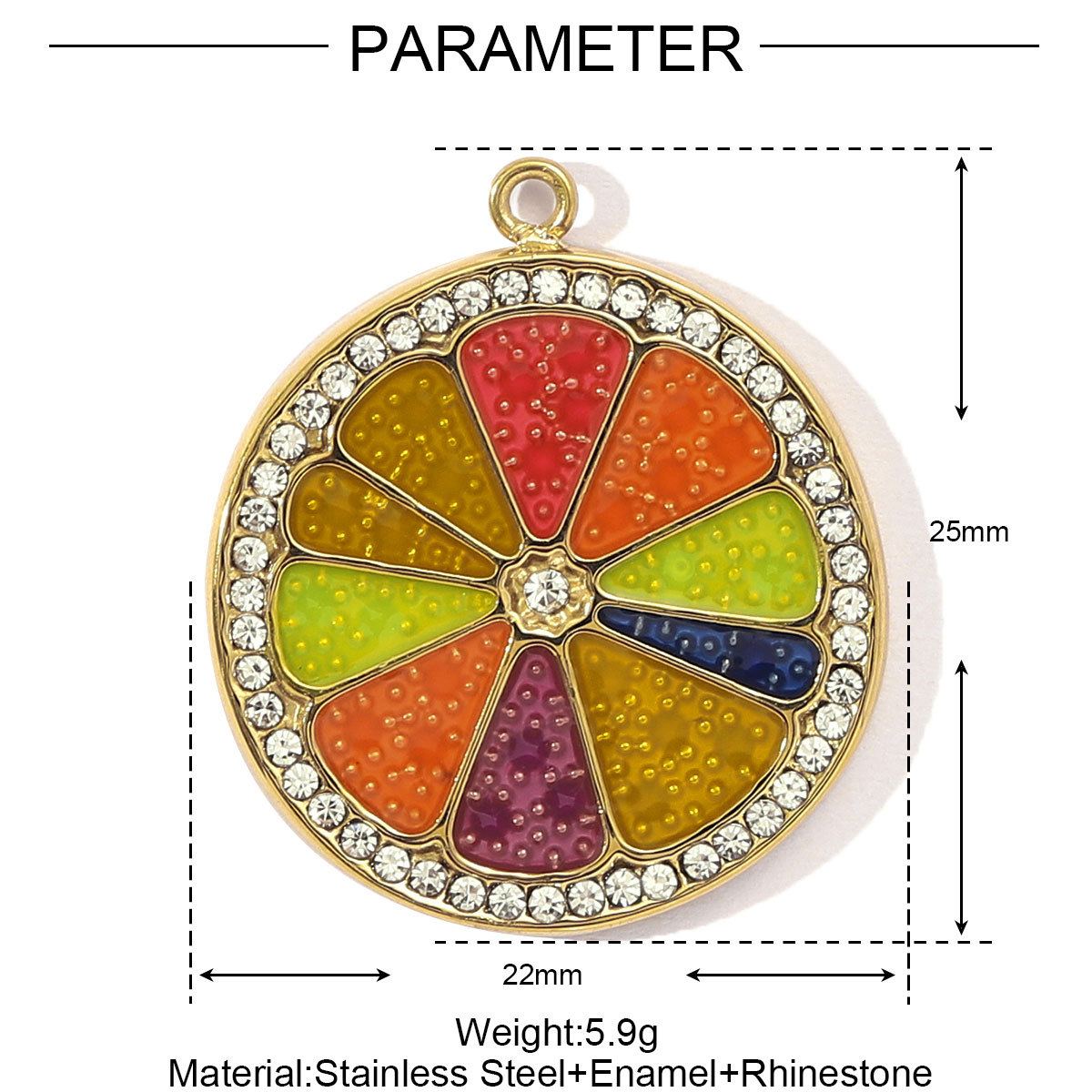 12g Weight PVD Coated Gold Plating Process Pendant Jewelry Making Type 3 PCS/Package Quantity 304 Stainless Steel Material Geometric, chili Pattern Cute, Retro Style Plating Craft 3 PCS/Package 304 Stainless Steel Geometric Chili Polished Pendant DIY Ornament Accessories 9
