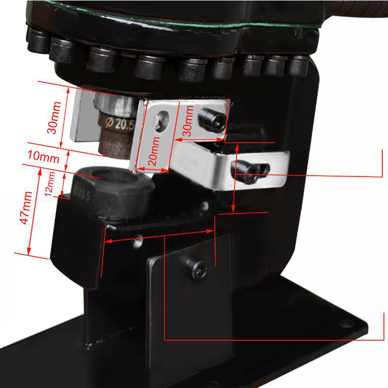 Portable hydraulic punching machine SPM-20 corner steel round tube slot steel stainless steel plug-in punch punching machine 4