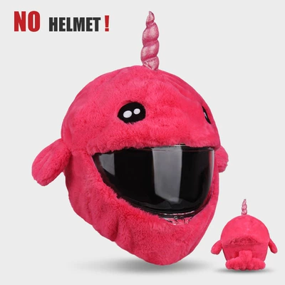 Hood Rabbit Mask Animal: Motosiklet dəbilqələri - purple-whale