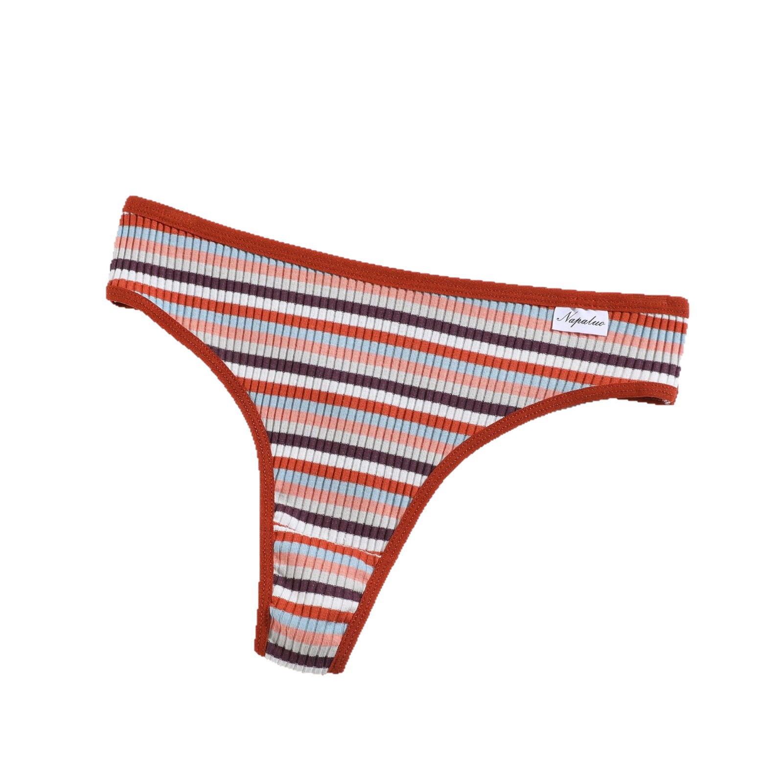 Nueva ropa interior en forma de T para niñas pantalones de tanga de vientre con hilo de color para mujer pantalones en T de algodón transpirables de cintura baja para mujer