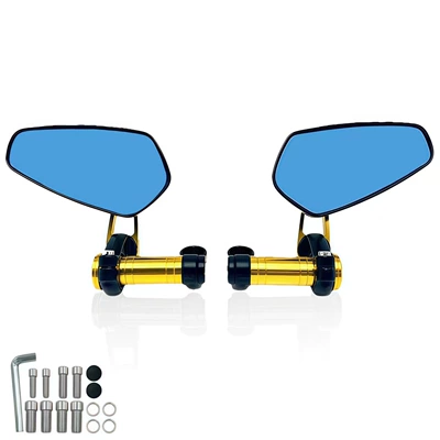 Qianjiang Rearview Mirror Motorcycle Modified – Motorcycle rearview mirror - gold