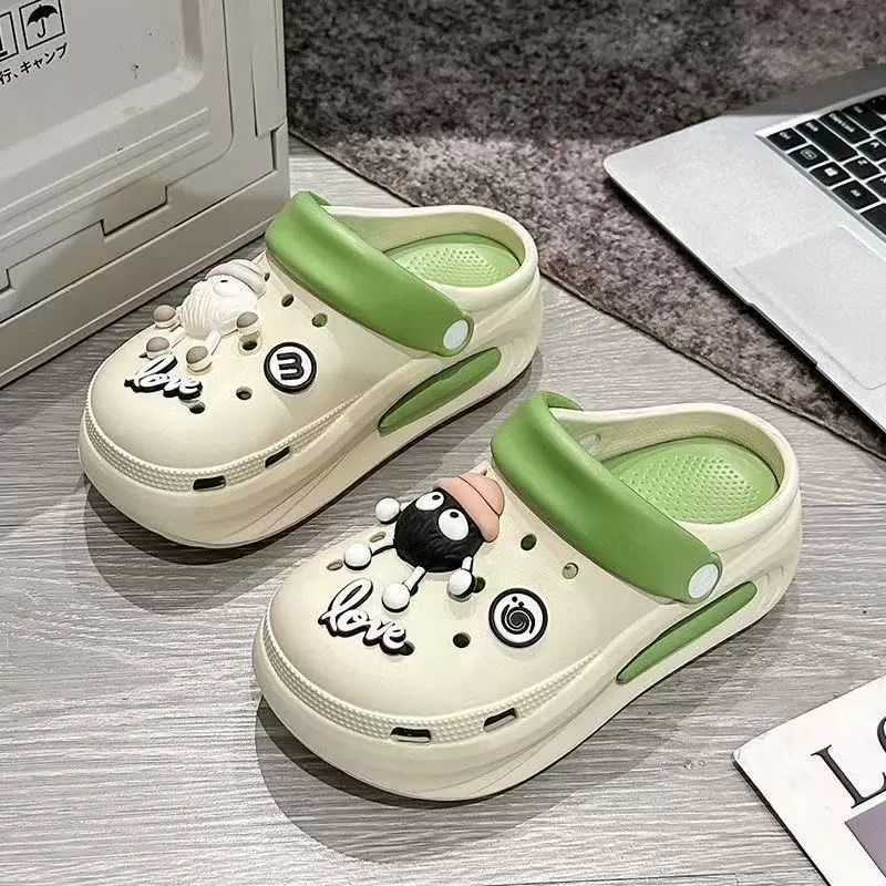 Не вонючие ноги съемная обувь с толстым дном для женщин летом носить 2025 новые нескользкие пляжные холодные тапочки