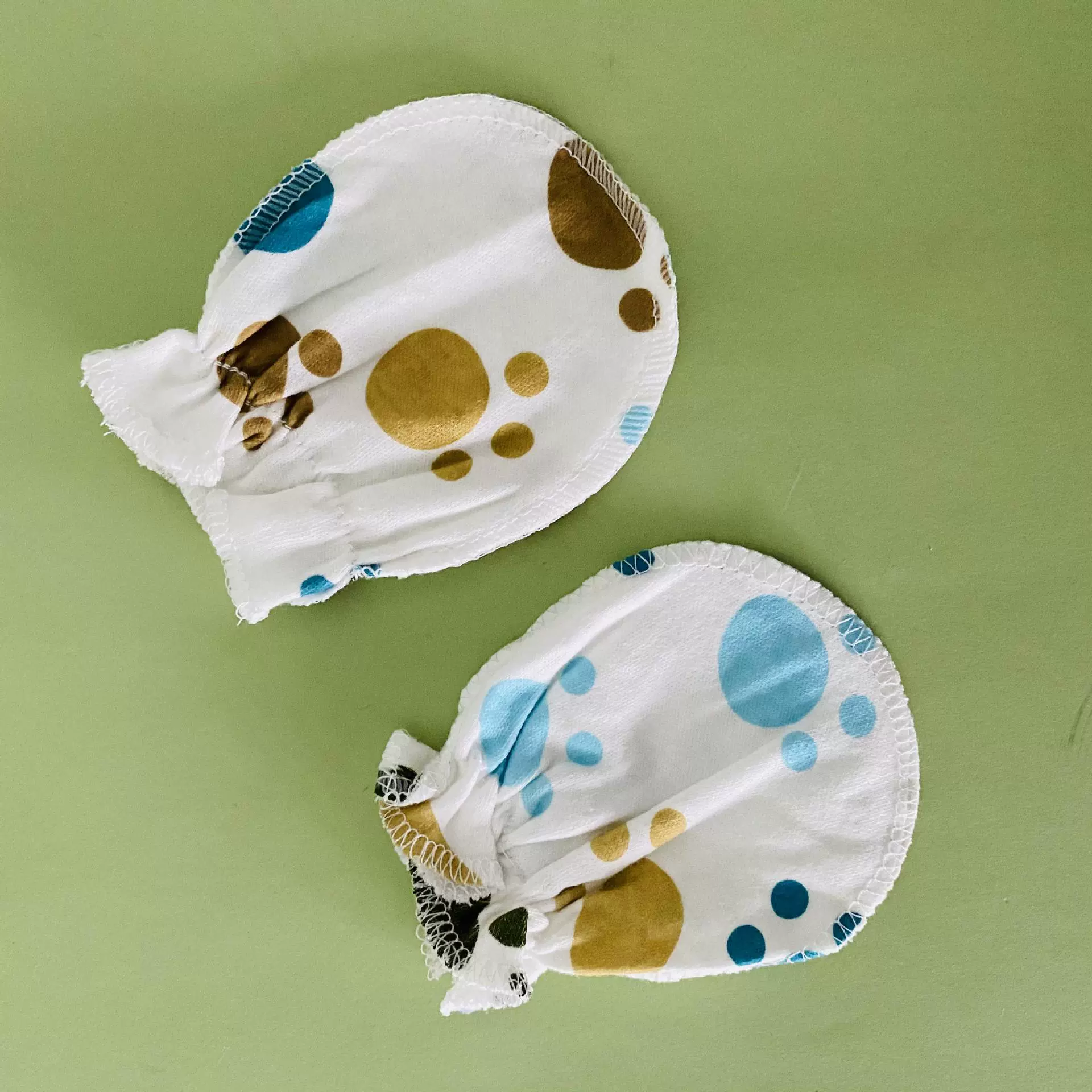 Детские перчатки без царапин, хлопковые новые-born gloves, один размер 10×8 см, мультиколор
