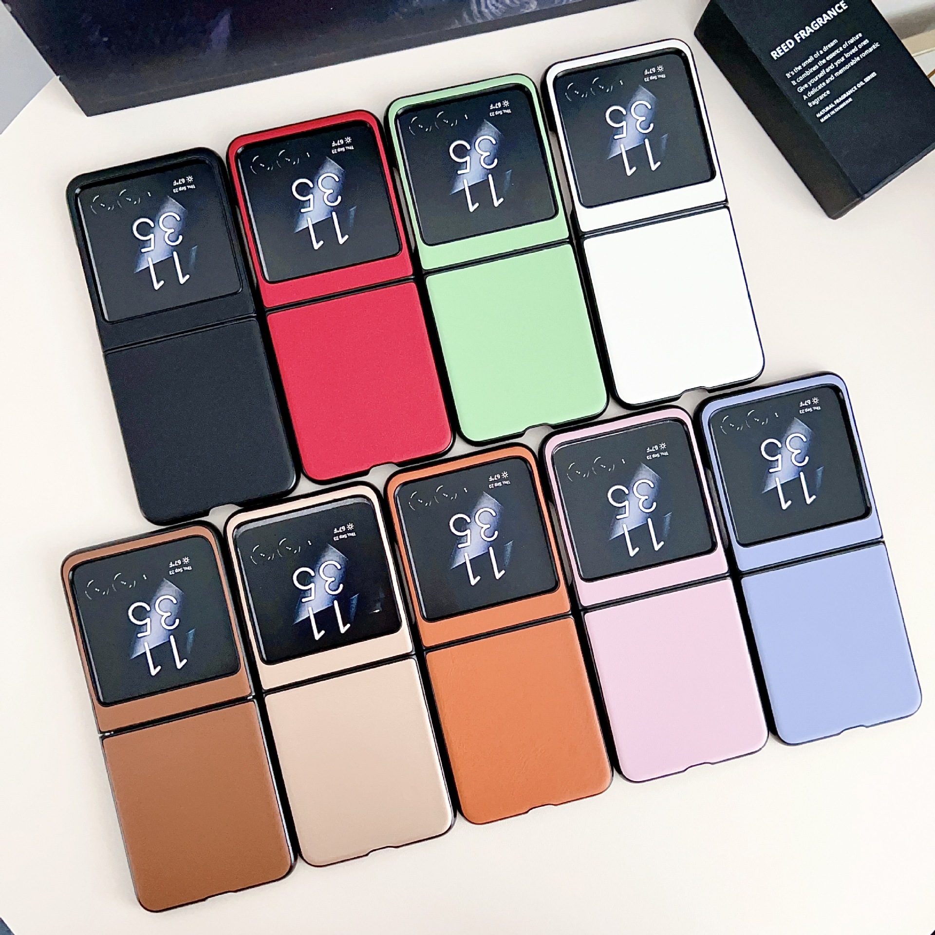 For Motorola RAZR 60Ultra 50 40 Ultra New Solid Color Leather Folding Screen Phone Case