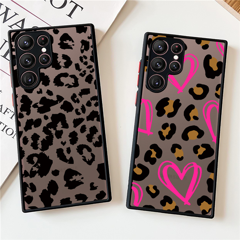 45g Weight Samsung Applicable Brands Phone Cases Classification PC, tpu Material Leopard Pattern Streetwear Style PC Tpu Leopard Streetwear Phone Cases Phone Accessories 9
