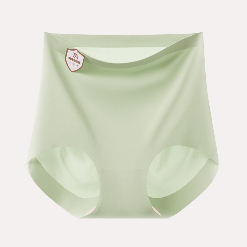 Ropa interior sin costuras, cintura alta para mujer, abdomen, nueva piel de leche, seda de hielo, pantalones cortos de cadera delgados de verano, refrescantes