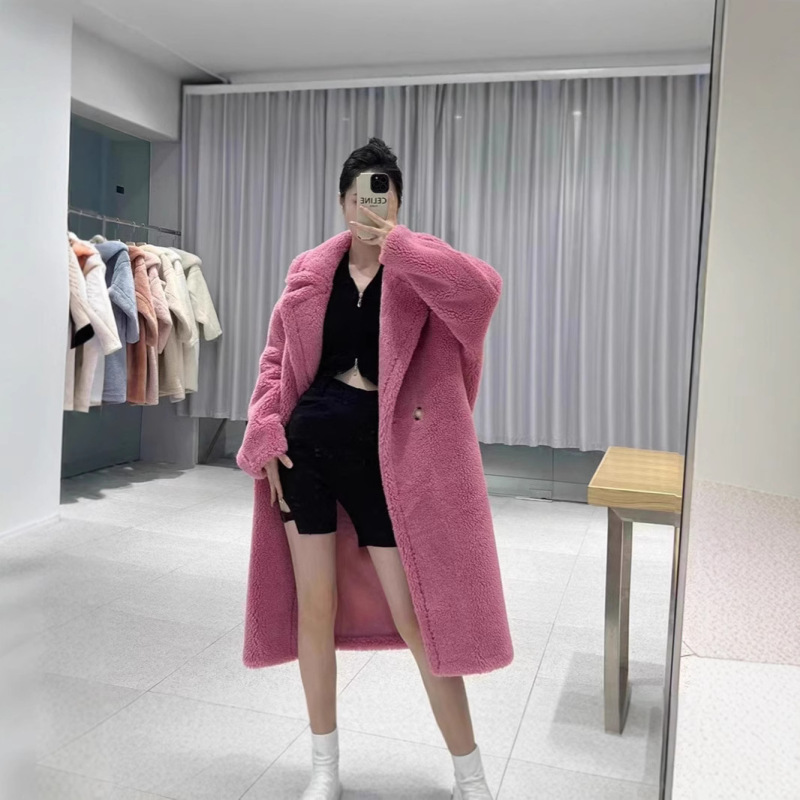 25 Winter New Style m Home Teddy Bear Sheep Shear Lamb Fur One-Piece Outwear Mid-Length Lapel Fur Outwear 25 Winter New Style m Home Teddy Bear Sheep Shear Lamb Fur One-Piece Outwear Mid-Length Lapel Fur Outwear