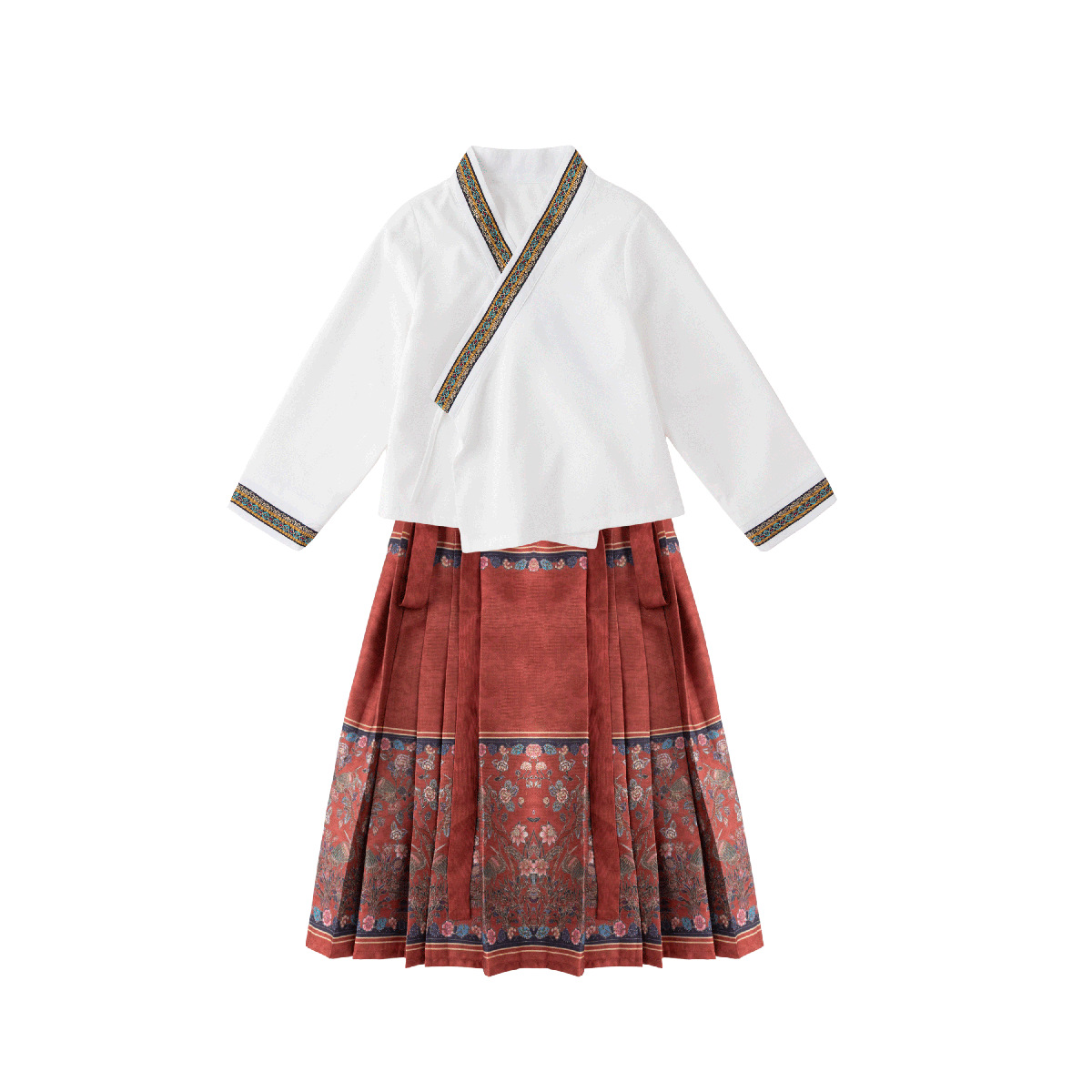 嘟嘟家女童汉服儿童裙子春装女宝马面裙新款宝宝唐装连衣裙春春款