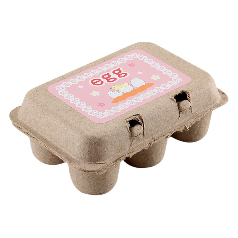 Fábrica de madera simulación directa huevo pato huevo conjunto 6 caja 0,2 niños jugar casa juguete de madera huevo
