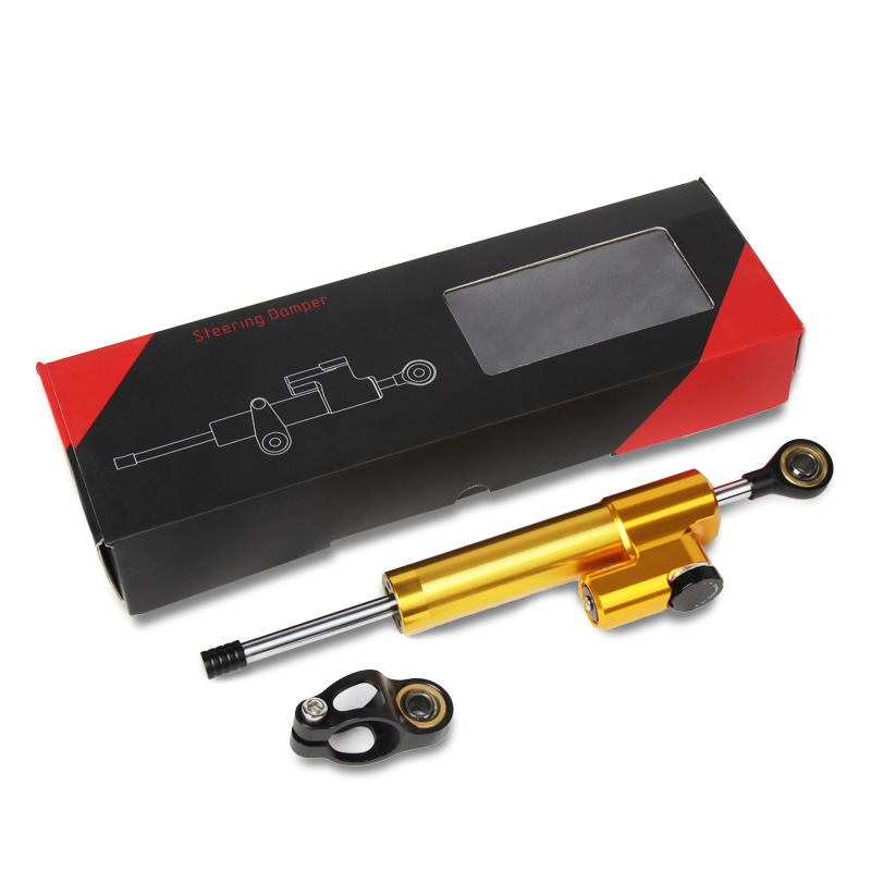 Amortiguador direccional general de titanio para motocicleta, estabilizador de dirección, amortiguador anti-oscillación, manillar de amortiguador