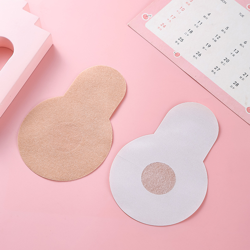 Parche de pecho de elevación de tela no tejida desechable antiluz en forma de flor circular en forma de flor en forma de cruz Parche de pecho invisible en forma de flor anticonvexa