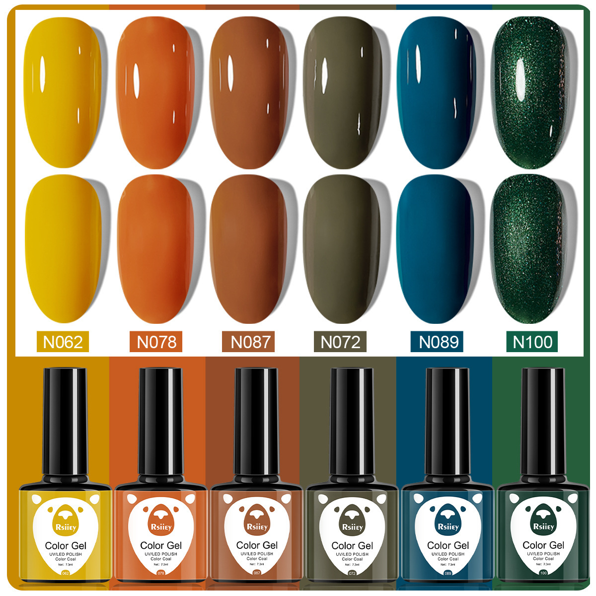 6 colores esmalte de uñas pegamento fototerapia embotellada color popular pintado brillante ojo de gato pegamento UV fototerapia pegamento esmalte de uñas traje de pegamento