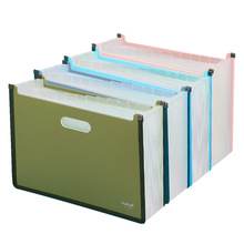 华杰厂家批发莫兰迪色立体风琴包大容量学生试卷分类夹收纳文件夹