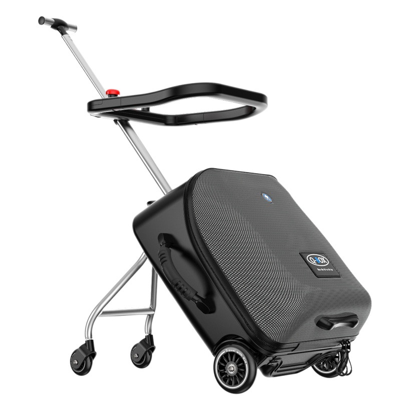 Qbox Suitcase Kidsren Can Ride on the Lazy Trolley Travel Stroller Kidsren's Travel Walking Artifact Password Box