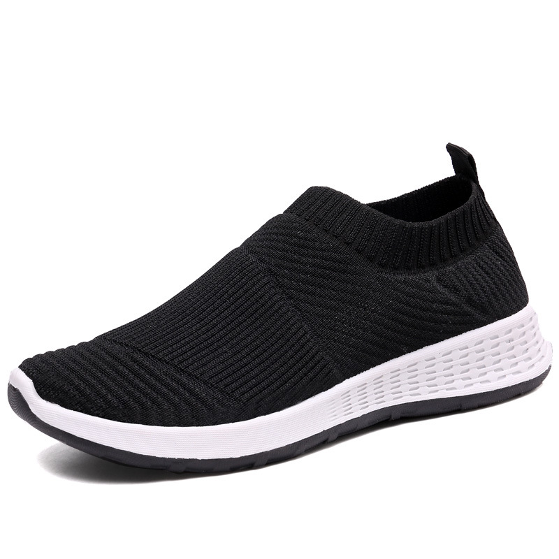 Comercio exterior al por mayor zapatos casuales zapatos de mujer volando zapatos tejidos suela suave antideslizante zapatos para correr calcetines cubierta del zapato zapatos para caminar