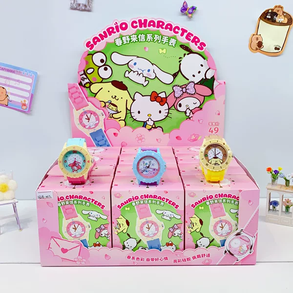 Cute and Fun Genuine Sanrio Characters Haruno's Letter Series Watches, High-Looking and Stylish Cartoon Wristwatches