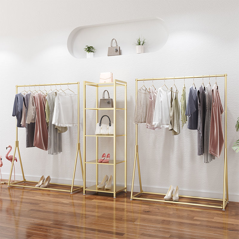 couture Display rack Floor type Ladies shop Hanging clothes rod Display rack Children&#39;s clothing store Clothes hanger live broadcast clothes Shelf