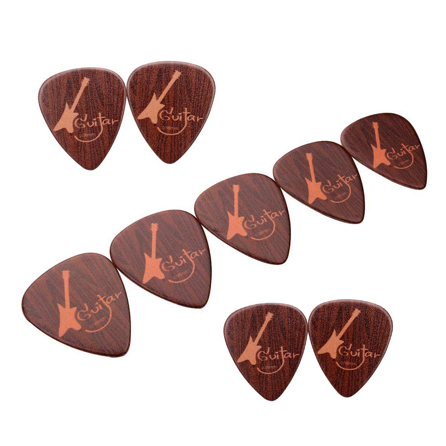 Retro Classic Solid Color Wood 1 Piece Guitar Pick display picture 7