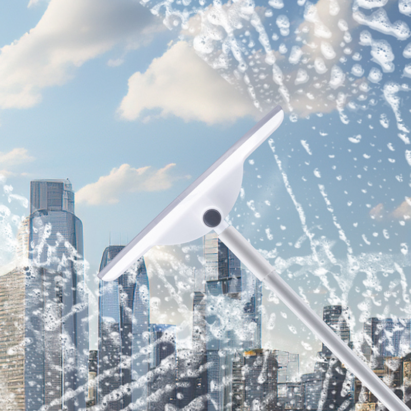 Household 360 ° rotating T-type glass wiper bathroom bathroom mirror window brush retractable single-sided window wiper