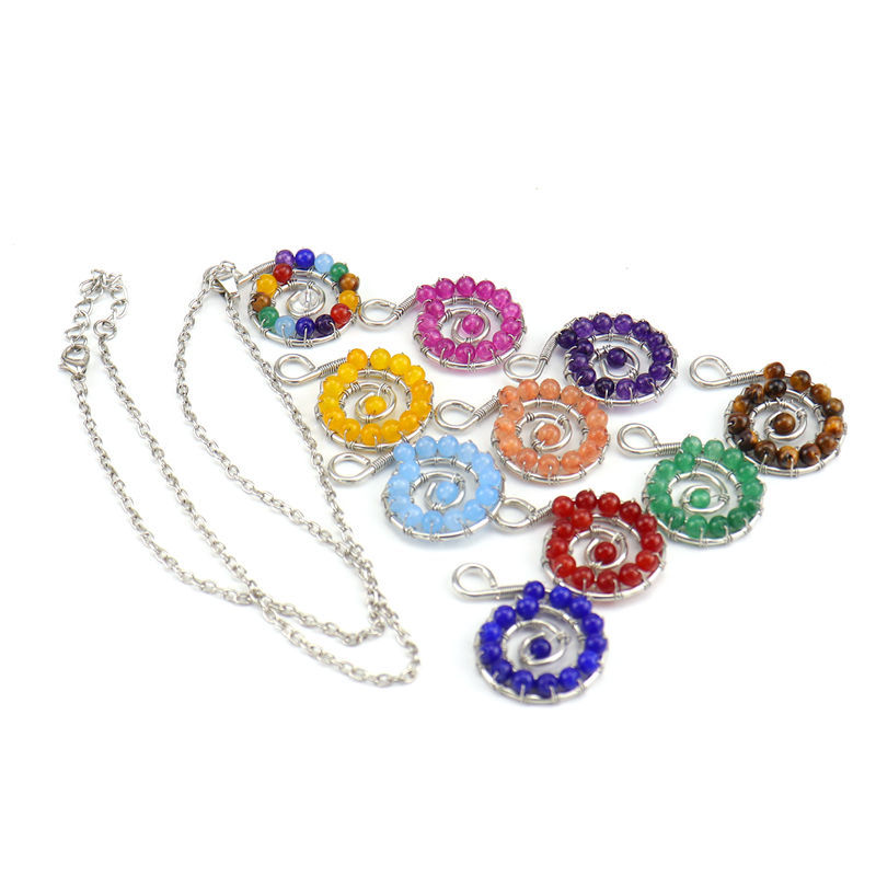 Retro Geometric Agate Plating Crystal Necklace 1 Piece