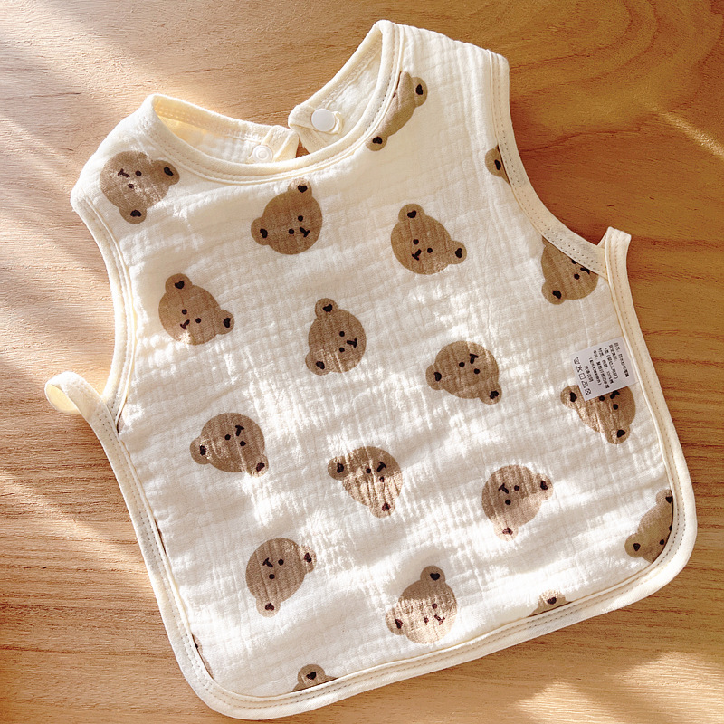 Babecera de algodón para bebés y bebés, toalla de saliva impermeable, toalla de almohadilla de leche anti-vomitación, bolsillo de comida, otoño y invierno