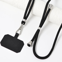 现货5mm涤纶手机挂绳挂脖斜挎可调节编织绳手机链手机壳贴片挂绳