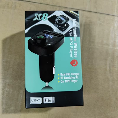 Player Fm Transmitter Bluetooth – Car mp3 - x8-with-packaging
