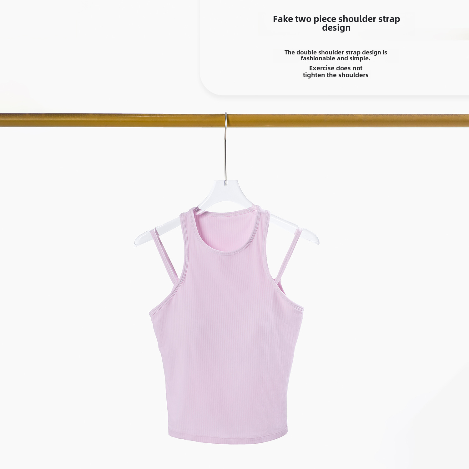 Spring and Summer Love High-end Yoga Underwear Women's Assistive Breast Sports Top Thin Slim Fitness Vest with Chest Pad
