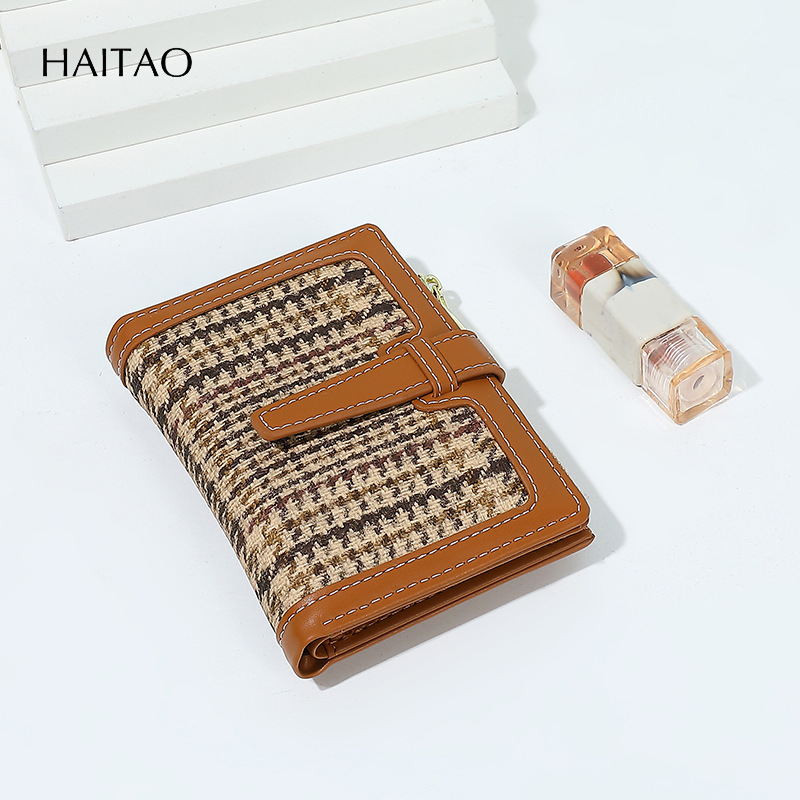 Cross-border retro corto billetera de damas doblada en dos por ciento de gran capacidad multi-tarjeta certificados bolsas de tarjetas de cambio nuevo