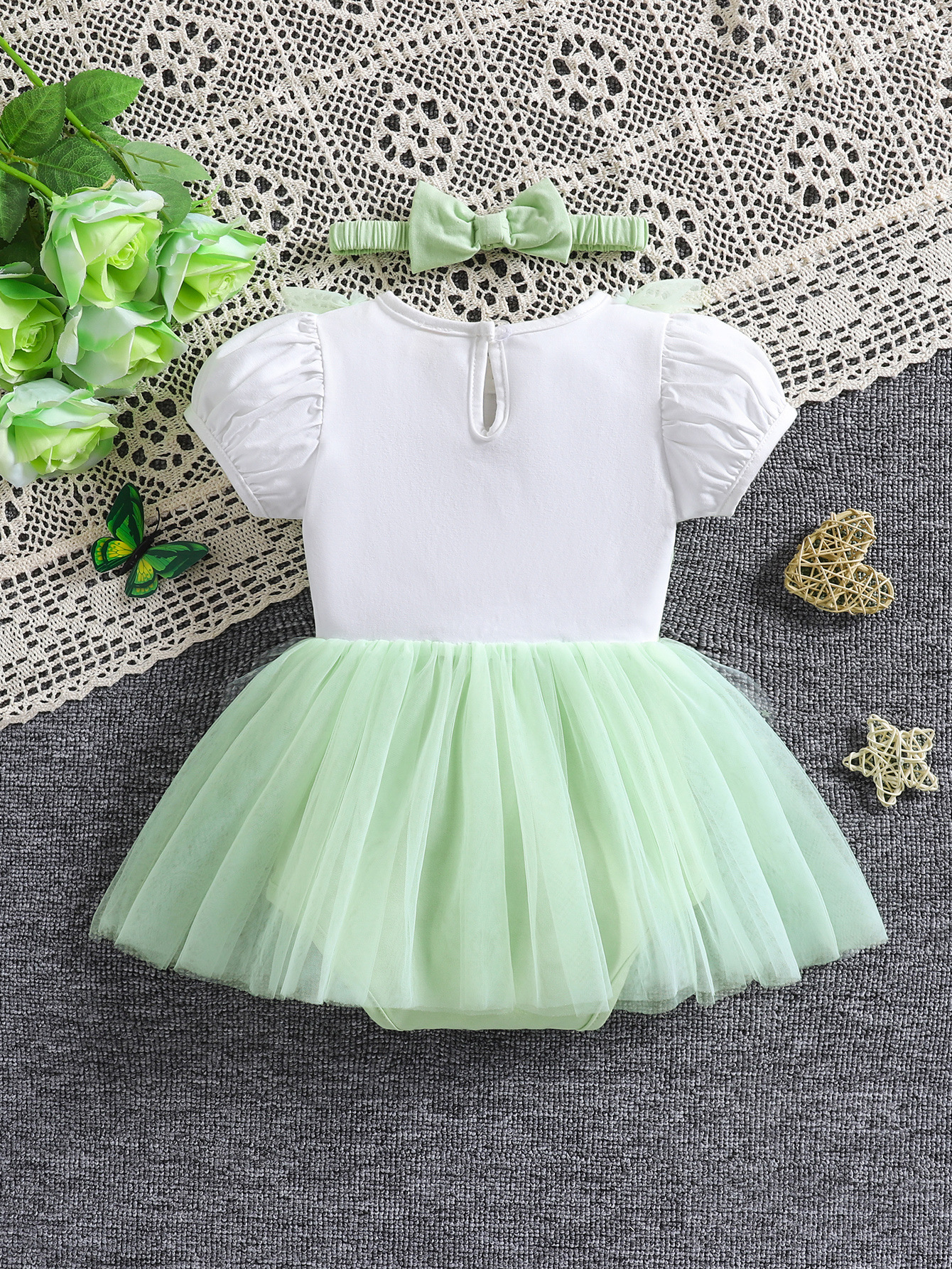Bebés lindos ángeles niñas manteca verde menta pequeña fresca trepa ropa de trepa para mujeres trepa ropa abierta image 6