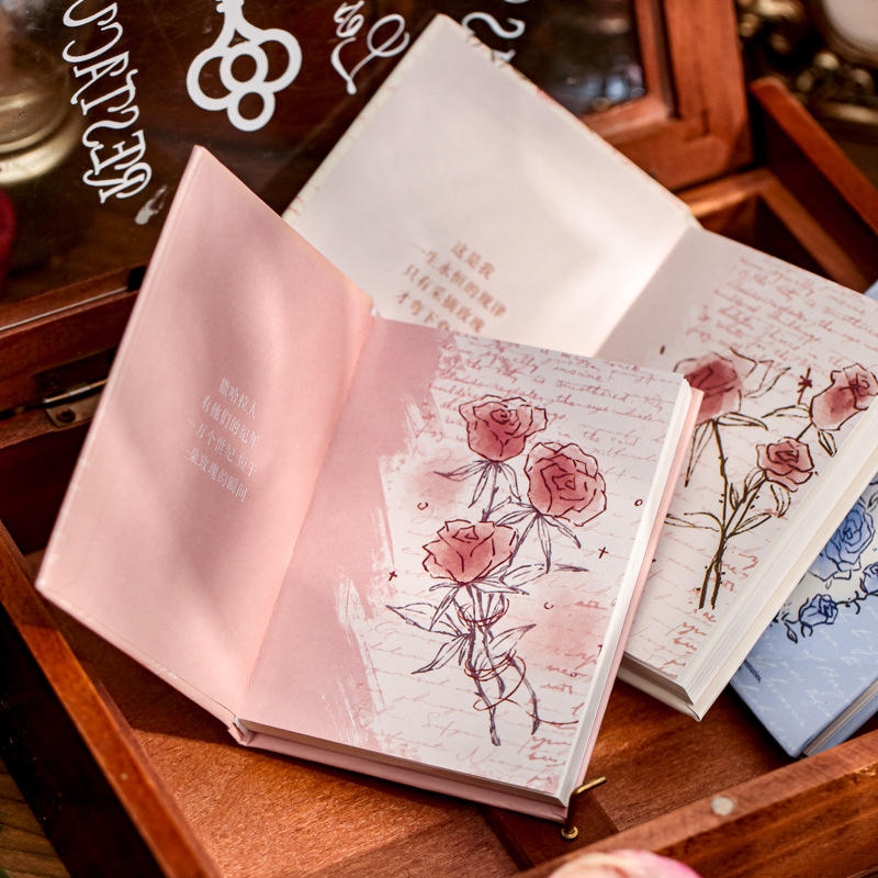 Mr. Paper A7 Rose Chronicle Series Ilustración original Libro de cuentas de mano Mensaje de estudiante Cuaderno de notas