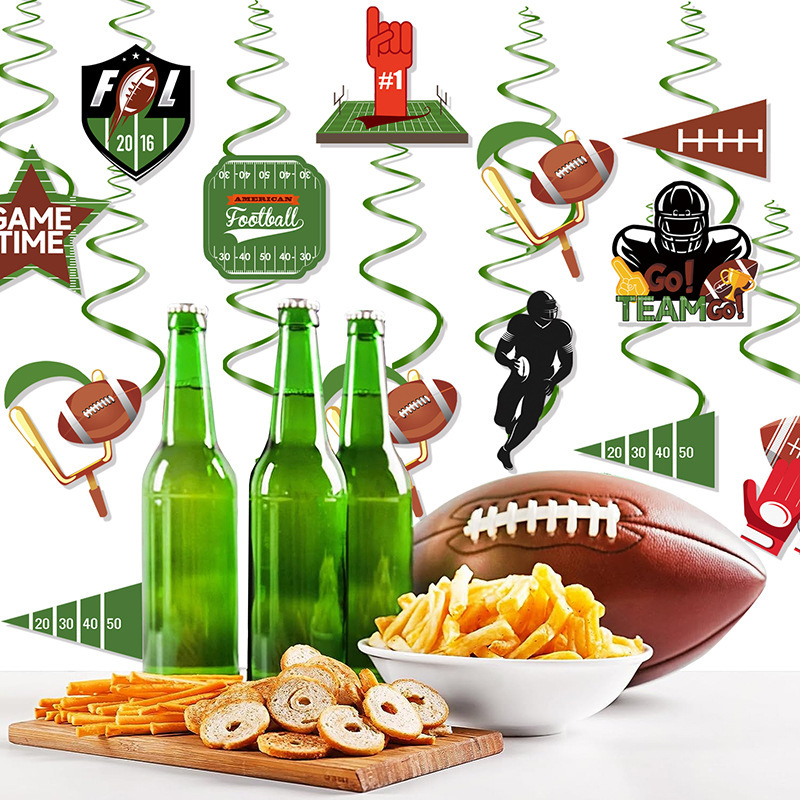 Super Bowl Cartoon Style Letter Paper Party Festival Banner display picture 4