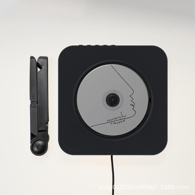 Upgraded CD player with screen, matte black + tripod stand