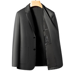 高品质皮西服男士2025春秋季西装皮外套中年休闲商务西装皮衣上衣
