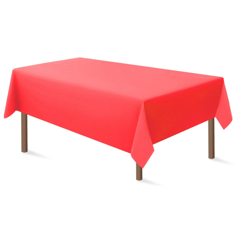 Rectangular disposable party plain tablecloth plastic cloth birthday dessert solid color tablecloth waterproof waterproof table cloth