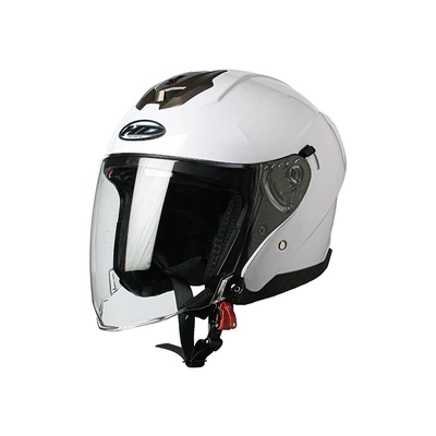 Motosiklet kaskı (dəbilqə) Men and Women, Dual-Lens Half - white-one-size
