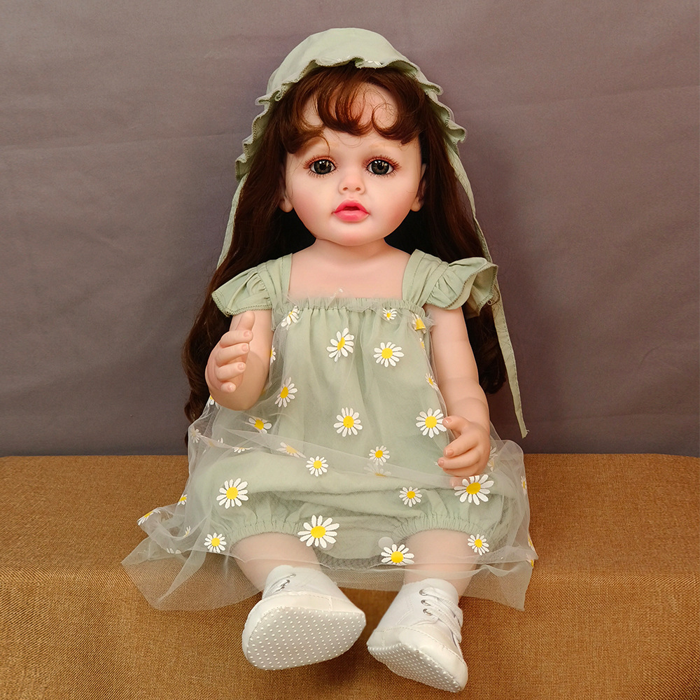 Reborn doll with realistic baby implants, hair gift box, TikTok foreign trade cross-border bestseller, dropshipping available, big eyes.