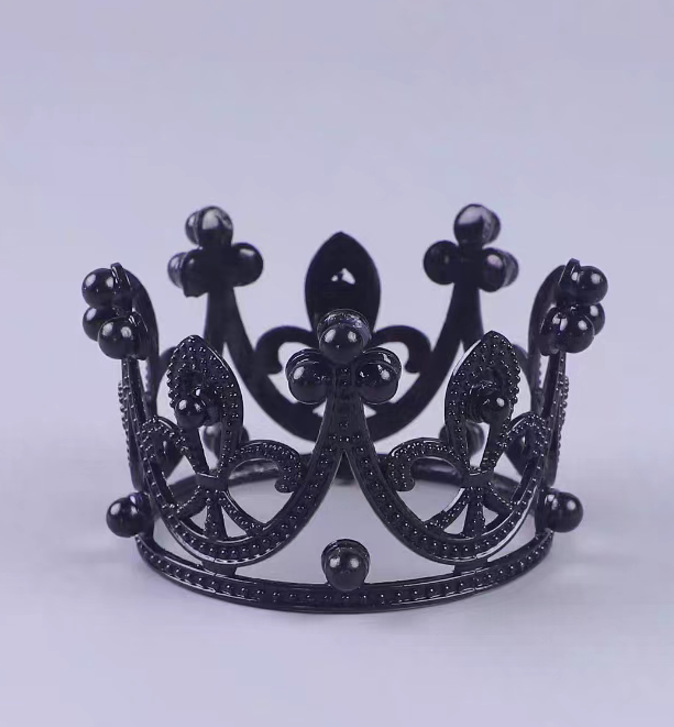 Corona de aleación con diamantes, mini corona para pastel de cumpleaños infantil, materiales de embalaje, decoración para pasteles, corona de novia mini